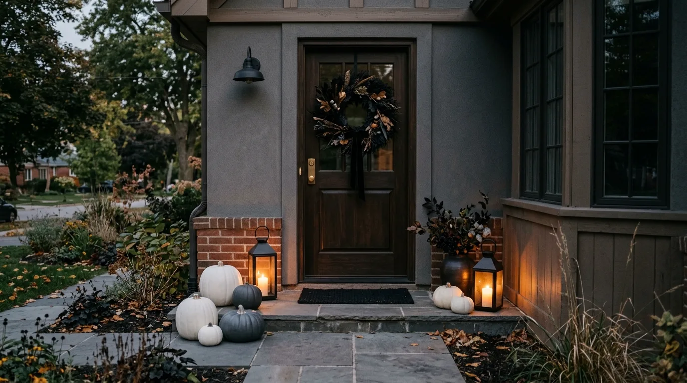 Bring in vintage-inspired pieces for character inspiration for a spooky chic Halloween interior.
